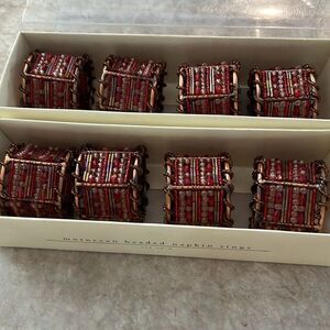 PIER ONE 8 Moroccan Beaded Napkin Rings